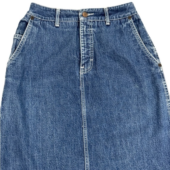 VINTAGE 70’s CALVIN KLIEN HIGH WAISTED DENIM SKIRT Jean Size 9 Rare find EUC - Picture 3 of 8